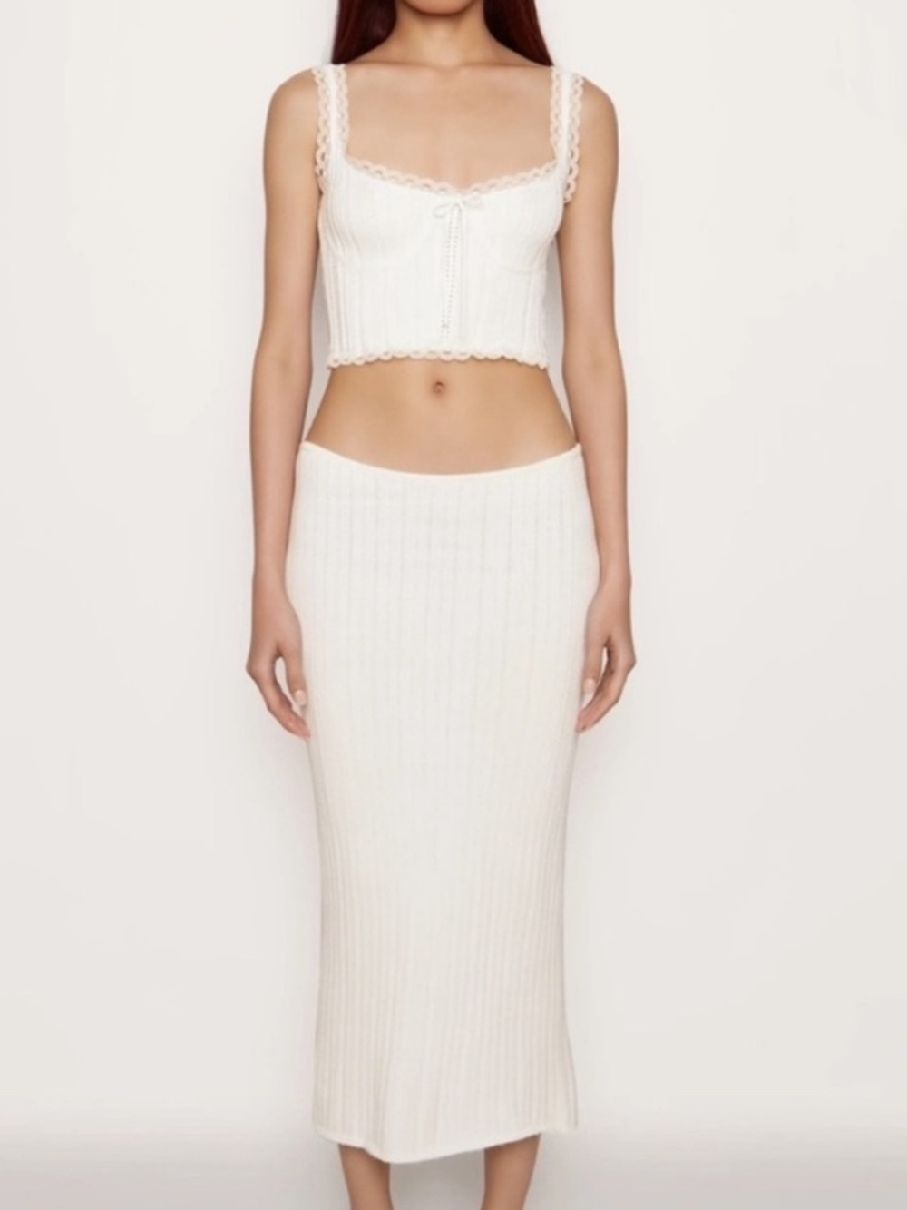 Danielle Guizio Vanilla Knit Matching Set